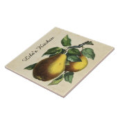 Carreau Poire botanique vintage personnalisée (Côté)