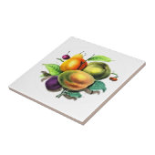 Carreau Poire d'art aux fruits, Pomme verte, Plum Backspla (Côté)