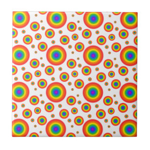 Carreau Pois arc-en-ciel