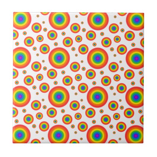 Carreau Pois arc-en-ciel (Devant)