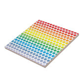 Carreau Pois arc-en-ciel blanc (Côté)