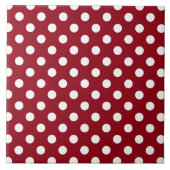 Carreau Pois blancs sur Crimson Red (Devant)