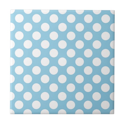 Carreau Pois Bleus, Motif Pointe Polka, Points, Pointe (Devant)