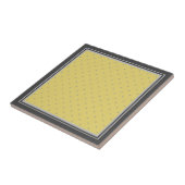 Carreau Pois gris jaune et frontière rayée (Côté)