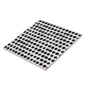 Carreau Pois noir et par blanc peint (Côté)