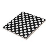 Carreau Pois noirs et blancs, Motif Polka (Côté)