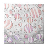 Carreau Pois rose et blanc Zebra (Devant)