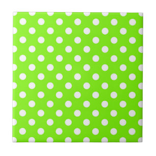 Carreau pois verts, blancs et verts