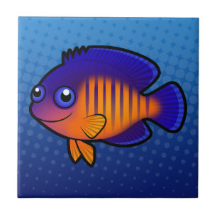Carreau Poisson-ange de dessin animé 1