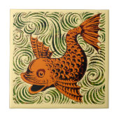 Carreau Poisson Antique Carrelage Ancien art (Devant)