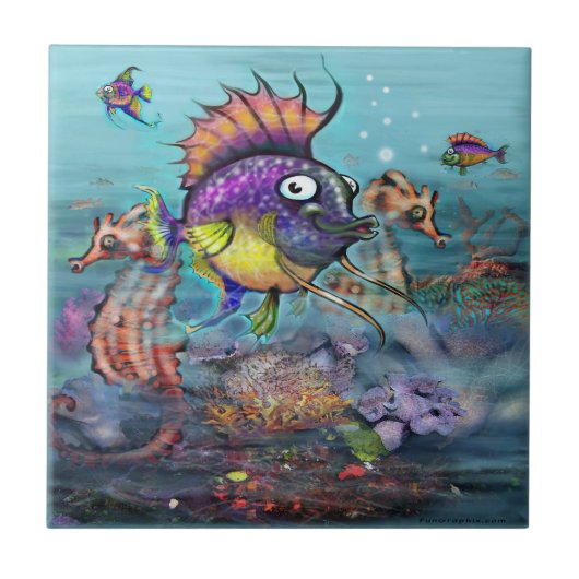 Carreau Poisson arc-en-ciel (Devant)