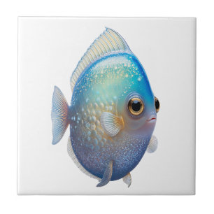 Carreau Poisson blanc cristal