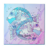 Carreau Poisson bleu (Devant)