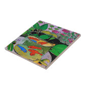 Carreau Poisson bleu dans le bol (Côté)