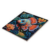 Carreau Poisson coloré exotique (Côté)