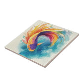 Carreau Poisson coloré Koi (Côté)