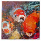 Carreau Poisson coloré Koi (Devant)