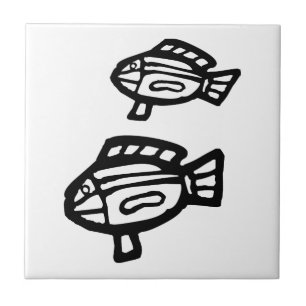 Carreau Poisson, dessin australien (aborigène)