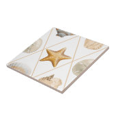 Carreau Poisson étoilé et coquillages côtiers (Côté)