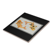 Carreau Poisson Koi Or élégant (Côté)