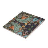 Carreau Poisson mosaïque Turquoise / Turquoise Moderne Mot (Côté)