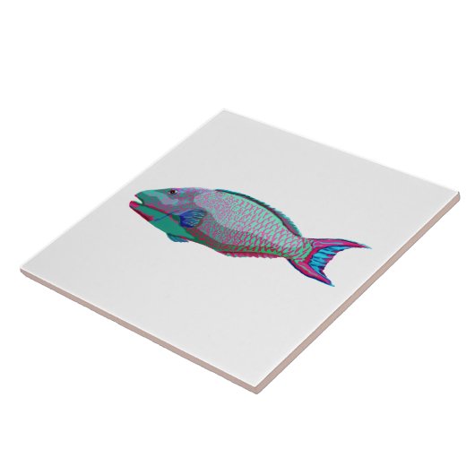 Carreau Poisson perroquet (Côté)