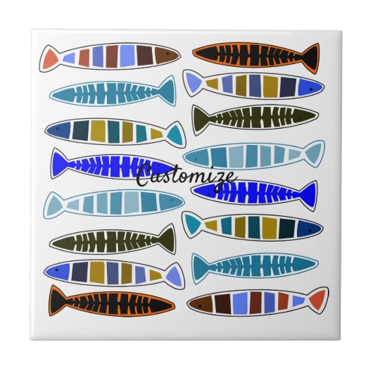 Carreau Poisson rayé multicolore Thunder_Cove (Devant)