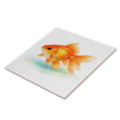 Carreau Poisson rouge aquarelle (Côté)