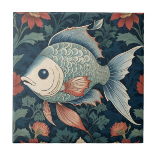 Carreau Poisson tropical style William Morris Marine aquat