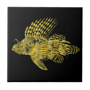 Carreau poisson vintage or lion poisson rétro Hawaii