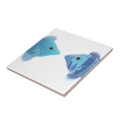 Carreau poissons bleus (Côté)