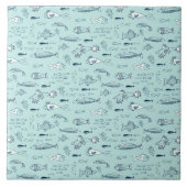 Carreau Poissons bleus (Devant)