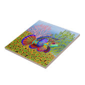 Carreau Poissons de mandarine sur la tuile de coraux de (Côté)