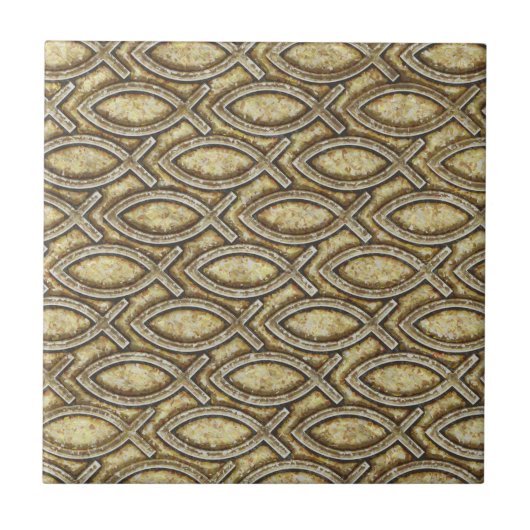 CARREAU POISSONS FOSSILISÉS DE JÉSUS (Devant)