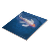 Carreau Poissons japonais de koi dans l'étang, vue courbe (Côté)