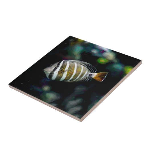 Carreau Poissons tropicaux sous-marins Conception aquatiqu (Côté)