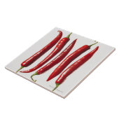 Carreau Poivrons de piment dans une rangée (Côté)