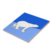 Carreau Polar Bear Mom and Cub Peinture - Wildlife Art (Côté)