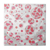 Carreau Polka Dot Dalmatie rose et blanc (Devant)