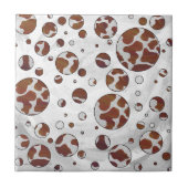 Carreau Polka Dot Vache Brown et blanche (Devant)