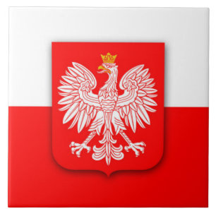 Carreau Pologne Polska Aigle Rouge Blanc Polonais