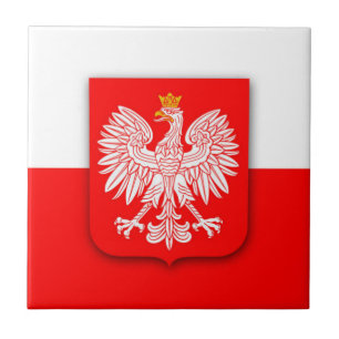 Carreau Pologne Polska Aigle Rouge Blanc Polonais