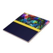 Carreau Polygone moderne Abstrait polygone triangles foncé (Côté)