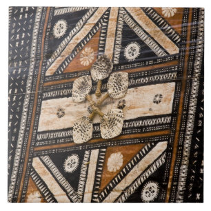 Carreau Polynésie, Royaume des Tonga. Détail de tapa