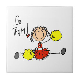 Carreau Pom-Pom Girl Équipe Rouge Allez