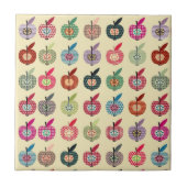 Carreau Pommes mignonnes dans le rétro style (Devant)
