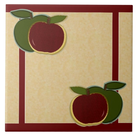 Carreau Pommes peintes (foe/canneberge) (Devant)