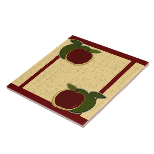 Carreau Pommes peintes (texturées/canneberges) (Côté)