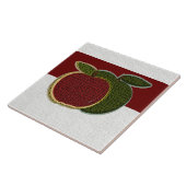 Carreau Pommes texturées (canneberge/blanc) (Côté)