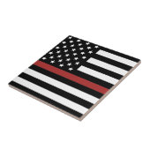 Carreau Pompier Mince Red Line America Drapeau Secourt inc (Côté)